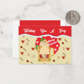 Kerst Eggnog Ornamenten 2024 Notitiekaartje (Voorkant / Achterkant in situ)