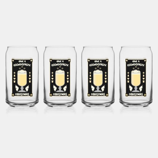 Kerst Eggnog Punch glas (Voorkant)