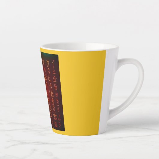 Kerst Egyptische hiërogliefen 1 Latte Mok (Rechts)