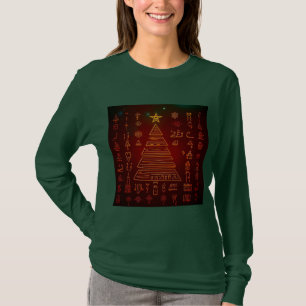 Kerst Egyptische hiërogliefen 1 T-shirt
