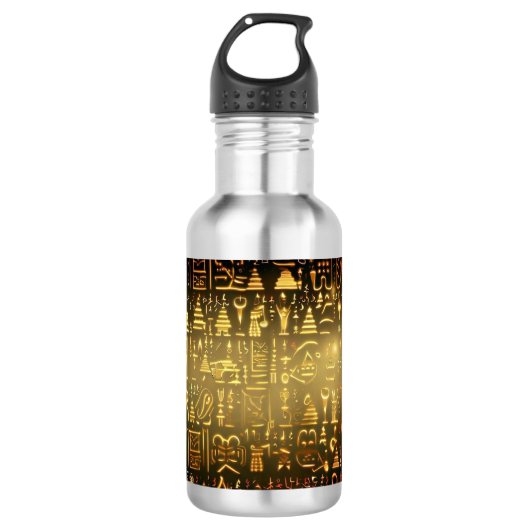 Kerst Egyptische hiërogliefen 2 Waterfles (Voorkant)