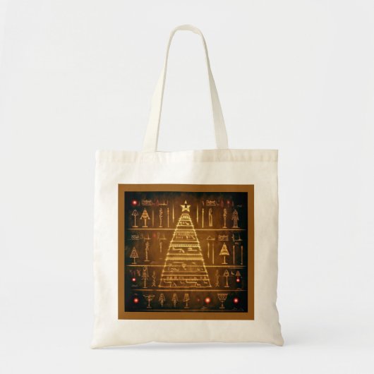 Kerst Egyptische hiërogliefen 3 Tote Bag (Voorkant)