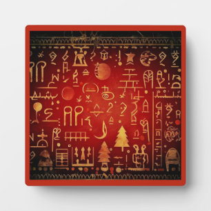 Kerst Egyptische hiërogliefen 4 Fotoplaat