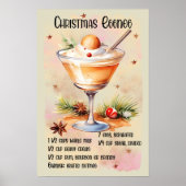 Kerst eierpunch recept kerst poster (Voorkant)