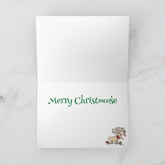 Kerst-Eland Kerstdag Kaart (Binnen)