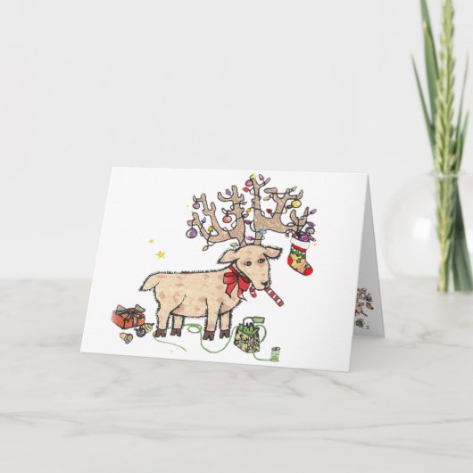 Kerst-Eland Kerstkaart Feestdagen Kaart (Voorkant)