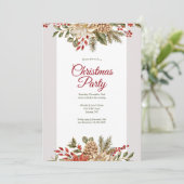 Kerst Elegance uitnodiging (Staand voorkant)