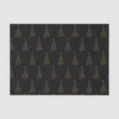 Kerst Elegant Black en Gold Tree Tissuepapier (Voorkant)