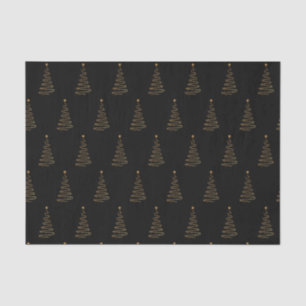 Kerst Elegant Black en Gold Tree Tissuepapier