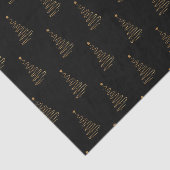 Kerst Elegant Black en Gold Tree Tissuepapier (Detail)