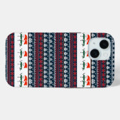 Kerst Elegant breipatroon Case-Mate iPhone Case (Achterkant (horizontaal))