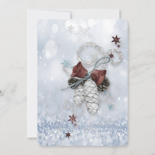 Kerst Elegant Chic Kaart (Achterkant)