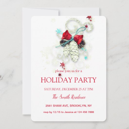Kerst Elegant Chic Kaart (Voorkant)