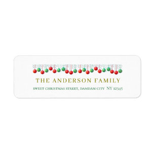 Kerst Elegant Eenvoudig Retouradres Etiket