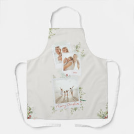 Kerst Elegant Feestelijk Botanisch Fotoalbum Schort