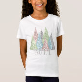 Kerst Elegant Glitter T-Shirt voor meisjes (Voorkant)