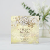 Kerst Elegant Goud Sneeuwvlokken Vrijgezellenfeest Kaart (Staand voorkant)