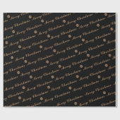 kerst Elegant logo hier Cadeaupapier (Vlak)