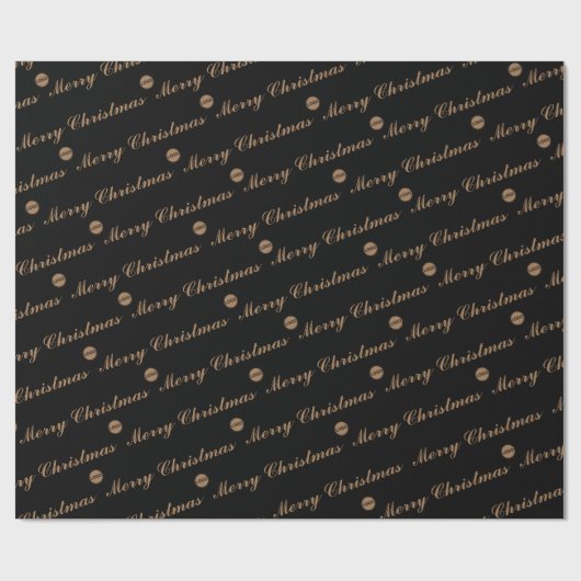 kerst Elegant logo hier Cadeaupapier (Vlak)