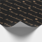 kerst Elegant logo hier Cadeaupapier (Hoek)