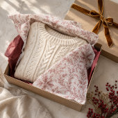 Kerst Elegant Rode Bladpatroon Tissuepapier