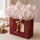 Kerst Elegant Rode Bladpatroon Tissuepapier