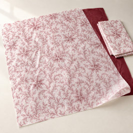 Kerst Elegant Rode Bladpatroon Tissuepapier
