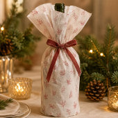 Kerst Elegant Rode Hulstbessen Patroon Tissuepapier