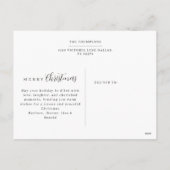 Kerst Elegant & Rustiek Botanisch Lijst Holi Feestdagenkaart (Achterkant)