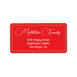 Kerst Elegant Seizoensgebonden Rood Wit Label