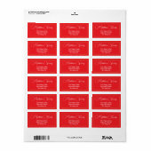 Kerst Elegant Seizoensgebonden Rood Wit Label (Full Sheet)