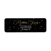 Kerst Elegant Seizoensgebonden Zwart Goud Label (Voorkant)