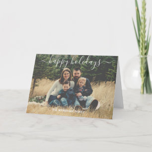 Kerst Elegant Typografie Voeg uw foto toe Templa Kaart