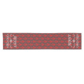 Kerst Elegant, Victoriaans Damask Korte Tafelloper (Horizontaal)