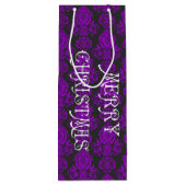 Kerst Elegant, , Victoriaans Damask Wijn Cadeautas (Achterkant)