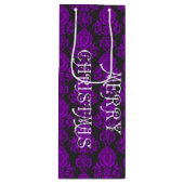 Kerst Elegant, , Victoriaans Damask Wijn Cadeautas (Voorkant)