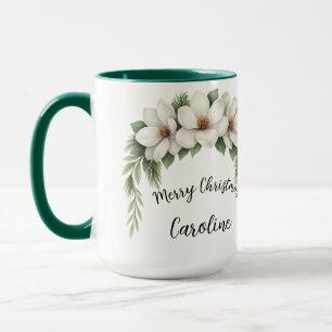 Kerst Elegant Winter Bloemen Vakantie Gift Mok