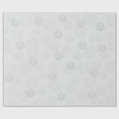 Kerst Elegant Winter Zilver Sneeuwvlok Patroon Cadeaupapier (Vlak)