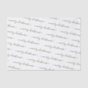 Kerst Elegant Zwart Wit Handgeschreven Aangepaste  Tissuepapier