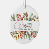 Kerst Elegante Aquarel Keramisch Ornament (Rechts)