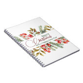 Kerst Elegante Aquarel Notitieboek (Rechterzijde)