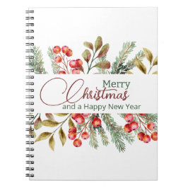 Kerst Elegante Aquarel Notitieboek