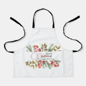 Kerst Elegante Aquarel Schort (Voorkant)