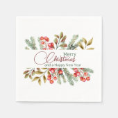 Kerst Elegante Aquarel Servet (Voorkant)