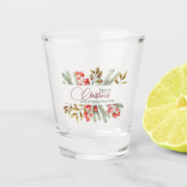 Kerst Elegante Aquarel Shot Glas