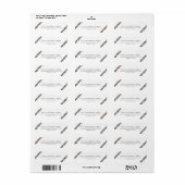 Kerst Elegante Hulstbes Retouradres Etiket (Full Sheet)