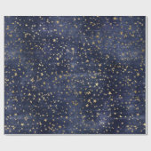 Kerst elegante luxe gouden sterren in een omhullin cadeaupapier (Vlak)