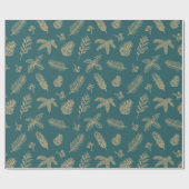 Kerst elegante luxe gouden sterren in een omhullin cadeaupapier (Vlak)