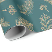 Kerst elegante luxe gouden sterren in een omhullin cadeaupapier (Rol Hoek)