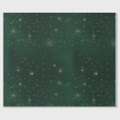 Kerst elegante luxe gouden sterren in een omhullin cadeaupapier (Vlak)